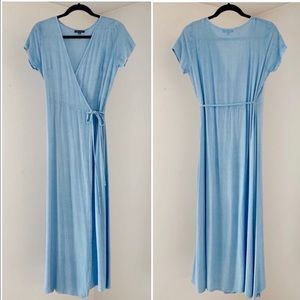 Blue Midi Wrap Dress size S